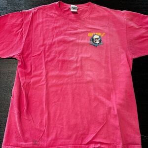 Pink Graphic T-Shirt with Skull Design